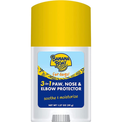 Banana Boat 3-in-1 Nose Paw And Elbow Sun Balm For Dogs 1.37 Ounce Stick Moisturizer And Sun Protector