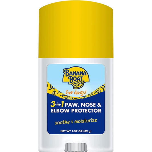 Banana Boat 3-in-1 Nose Paw And Elbow Sun Balm For Dogs 1.37 Ounce Stick Moisturizer And Sun Protector