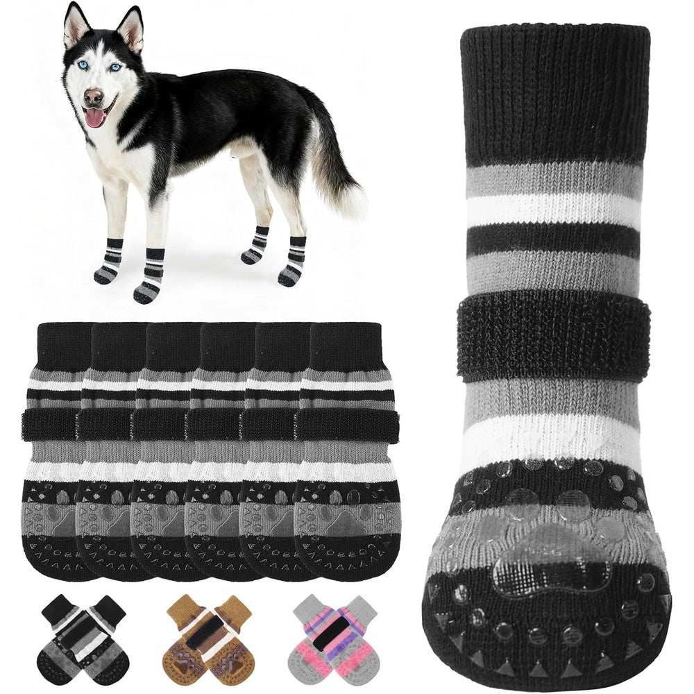 Kooltail Anti Slip Dog Socks To Prevent Licking Paws And Slipping Extra Thick Grip Pet Boots And Paw Protectors For Small Medium Dogs SM