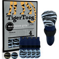 Dok TigerToes Premium Non-Slip Dog Socks For Hardwood Floors, Extra-Thick Grip Paw Protection, Breezy Blue, Large Size, 4 Count