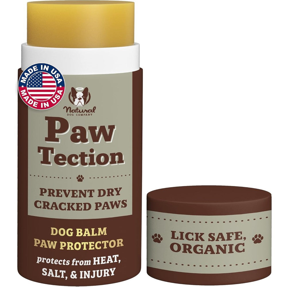 Natural Dog Company PawTection Dog Paw Wax For Hot Pavement Protection And Outdoor Safety, 2 Ounce Stick