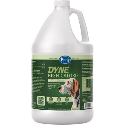 PetAg Dyne High Calorie Liquid Nutritional Supplement For Dogs And Puppies Eight Weeks And Older Sweet Vanilla Flavor One Gallon