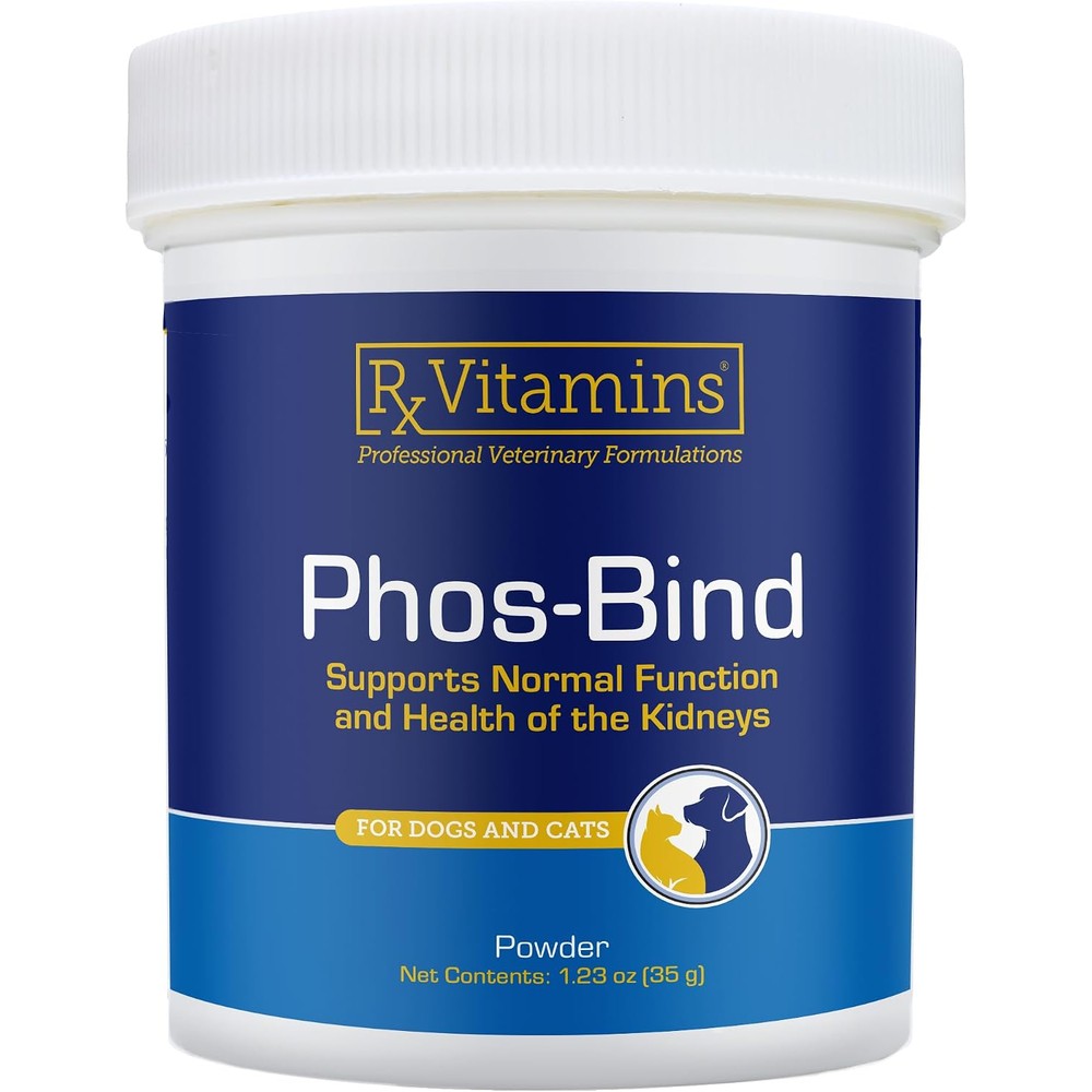 Rx Vitamins Phos-Bind Phosphate Binder For Cats And Dogs 35 Grams Kidney Support Powder With Aluminum Hydroxide