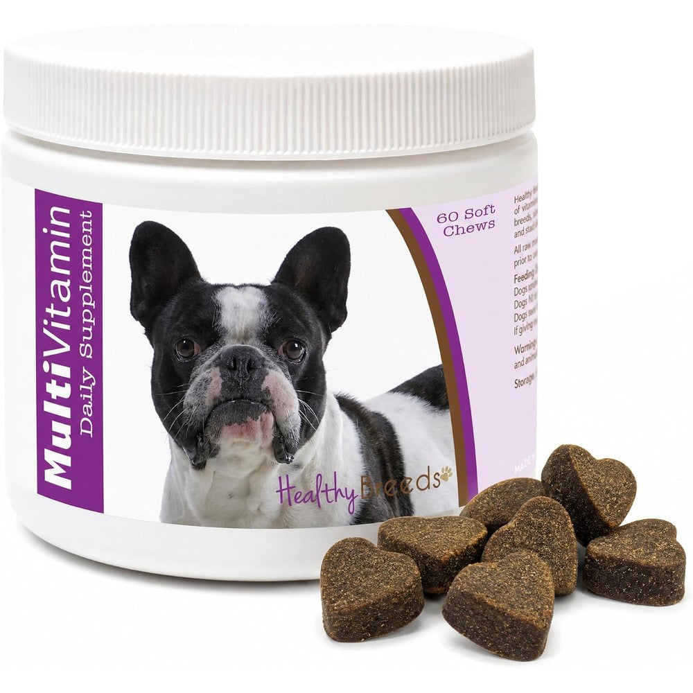 Healthy Breeds French Bulldog Multi Vitamin Soft Chews For Daily Nutritional Support 60 Count