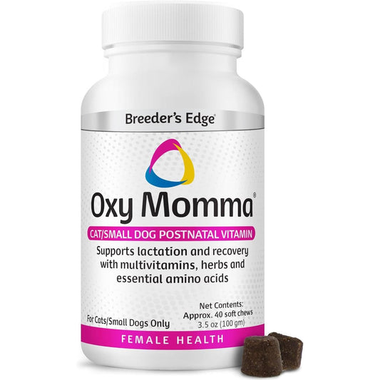 Revival Animal Health Breeder's Edge Oxy Momma Postnatal Vitamin Supplement For Lactating Dogs And Cats 40 Count Soft Chews
