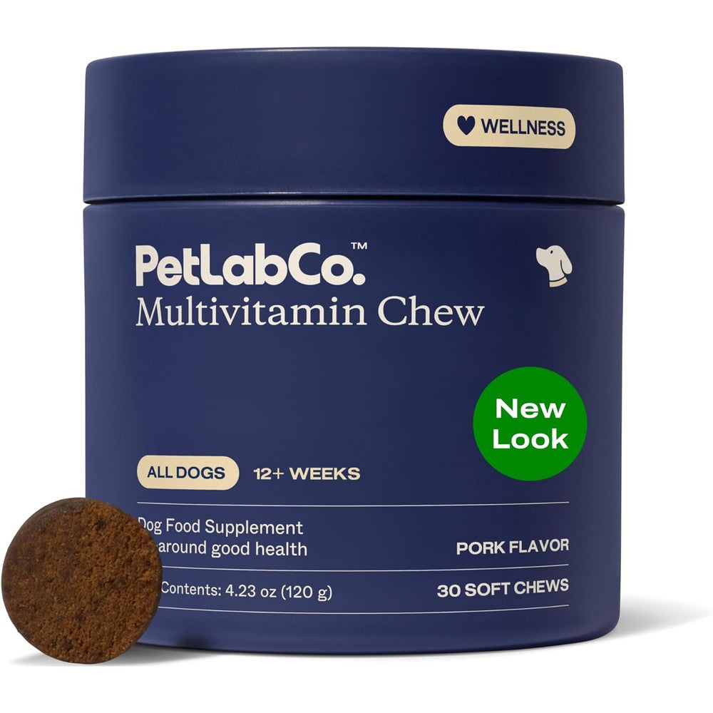 PetLab Co. 22 In 1 Dog Multivitamin Chews For Immune Response Skin And Joint Health Pork Flavor 30 Soft Chews