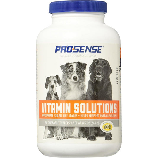 ProSense Vitamin Solutions Chewable Tablets For Dogs All Life Stages Multivitamin Supplement 90 Count