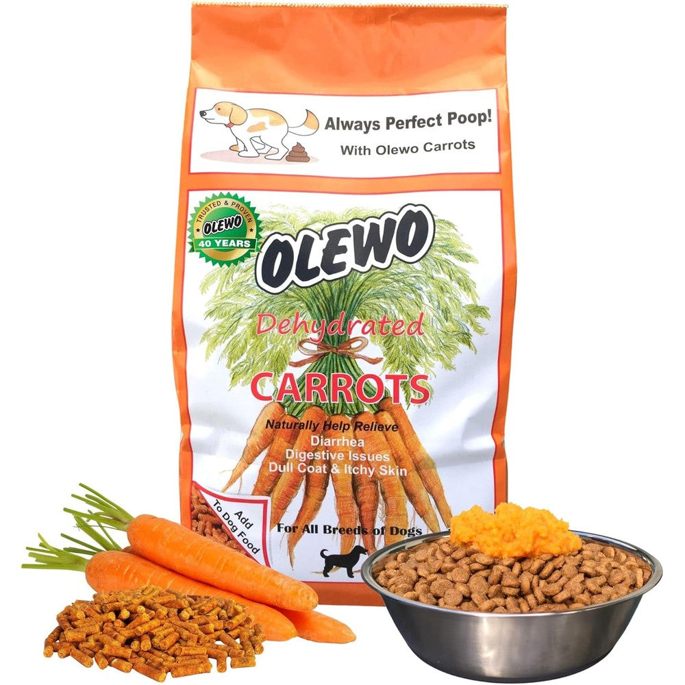 Olewo Original Carrots For Dogs Digestive And Skin Support Dehydrated Dog Food Topper 1 Pound