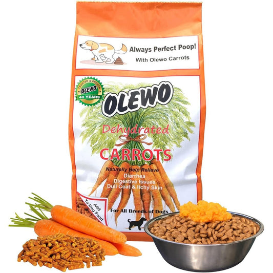 Olewo Original Carrots For Dogs Digestive And Skin Support Dehydrated Dog Food Topper 1 Pound