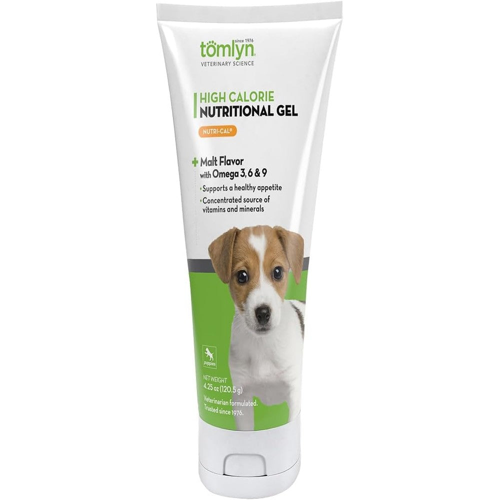 Tomlyn Nutri-Cal High Calorie Nutritional Gel For Puppies Malt Flavored Dietary Supplement 4.25 Ounces
