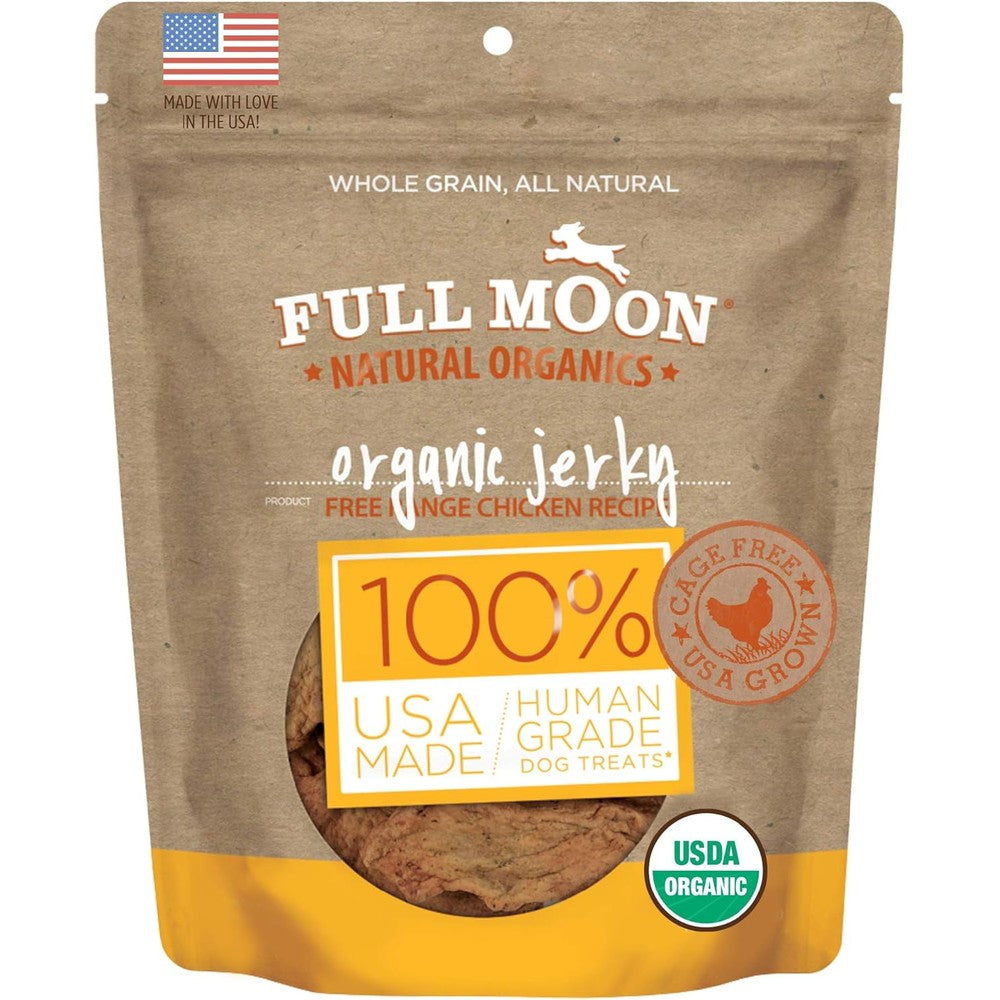 Full Moon USDA Organic Chicken Jerky Healthy All Natural Human Grade Dog Treats 16 Ounce
