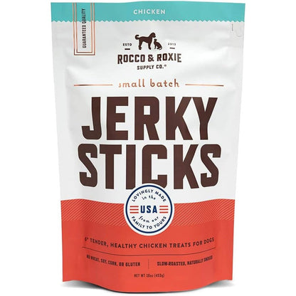 Rocco And Roxie Gourmet Chicken Jerky Dog Treats Soft Training Snacks Made In The United States 16 Ounce Bag