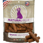 Loving Pets Natural Value Duck Sausages Soft Jerky Dog Treats Healthy Grain Free Protein Snacks For All Dog Breeds 14 Ounces
