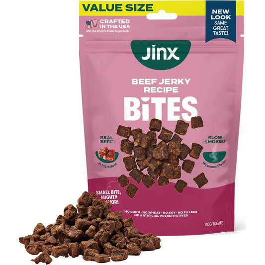 Jinx Beef Bites Jerky Dog Treats Soft And Chewy All Natural Grass Fed Beef Formula For Puppies Adults And Seniors 15 Ounce