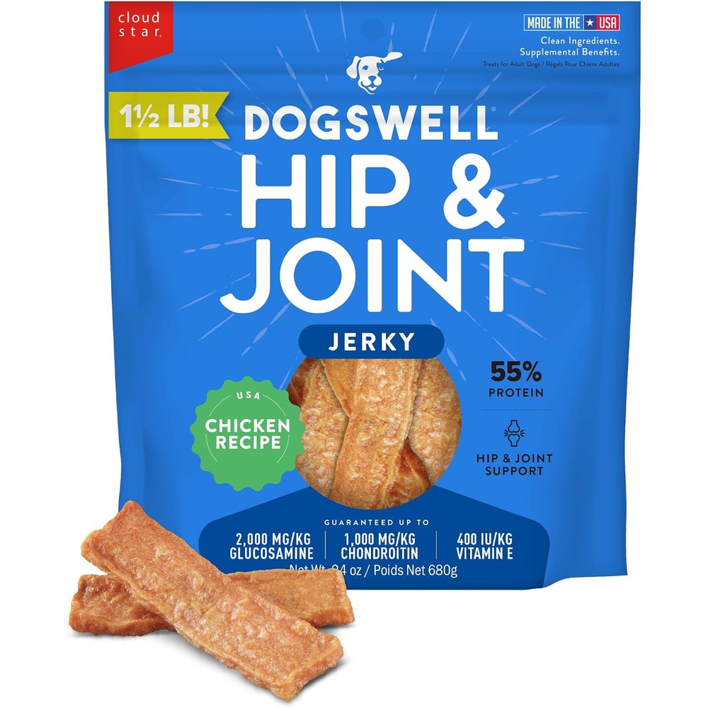 Dogswell Hip And Joint Chicken Jerky Dog Treats Grain Free Made In The United States Of America 24 Ounce