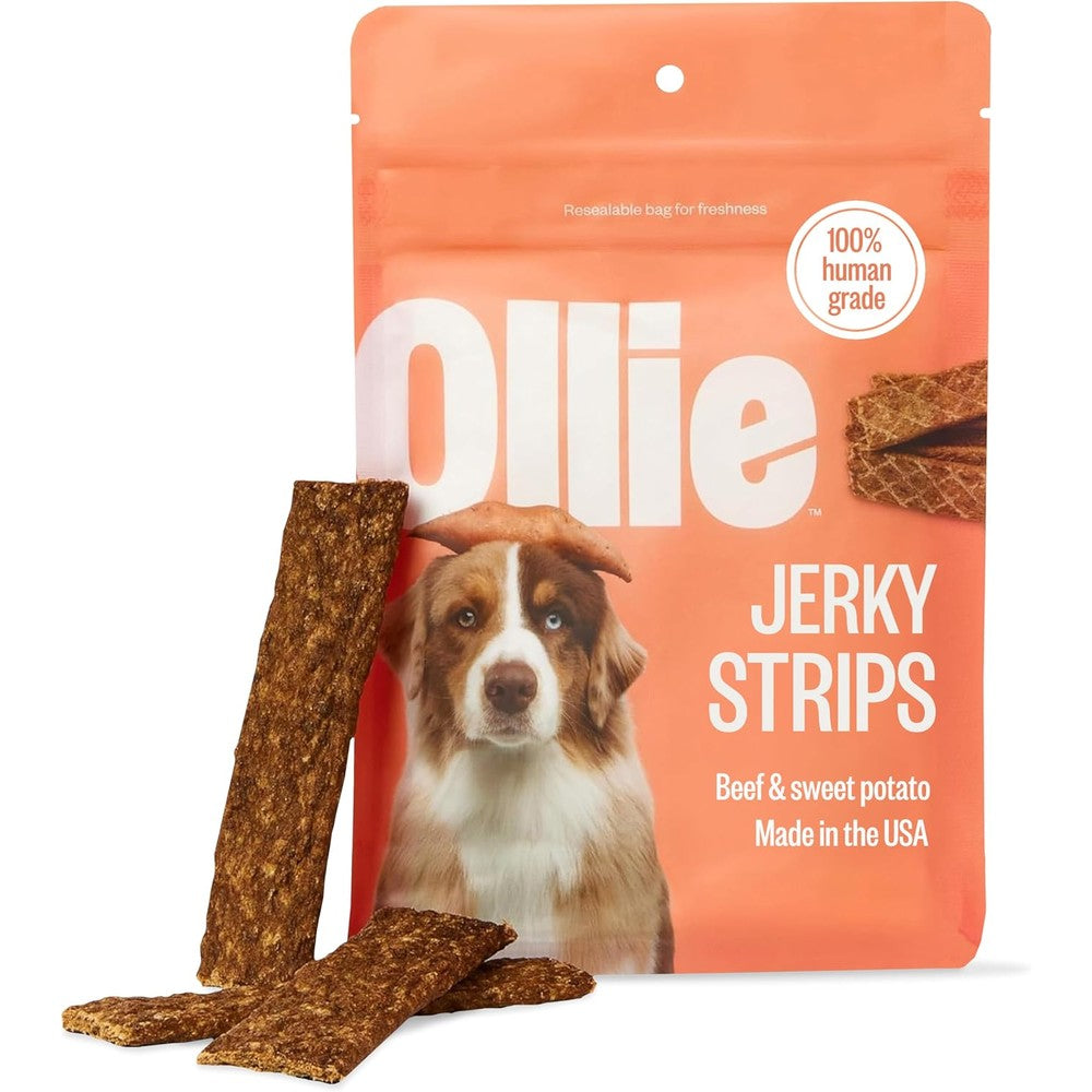 Ollie Beef And Sweet Potato Jerky Dog Treats, 5 Ounce Pack Of 1, All Natural, Human Grade Healthy Snacks For Dogs Of All Life Stages