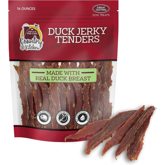Country Kitchen Duck Jerky Tender Dog Treats Made With Real Duck Breast High Protein Low Fat 16 Ounce Package