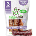 Nature Gnaws Beef Trachea Crunch Wraps For Dogs Natural Beef Jerky And Gullet Dog Chews 3 Count