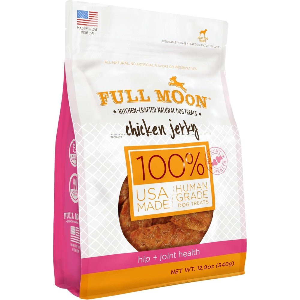 Full Moon Chicken Jerky Healthy All Natural Dog Treats Human Grade For Hip And Joint 12 Ounce