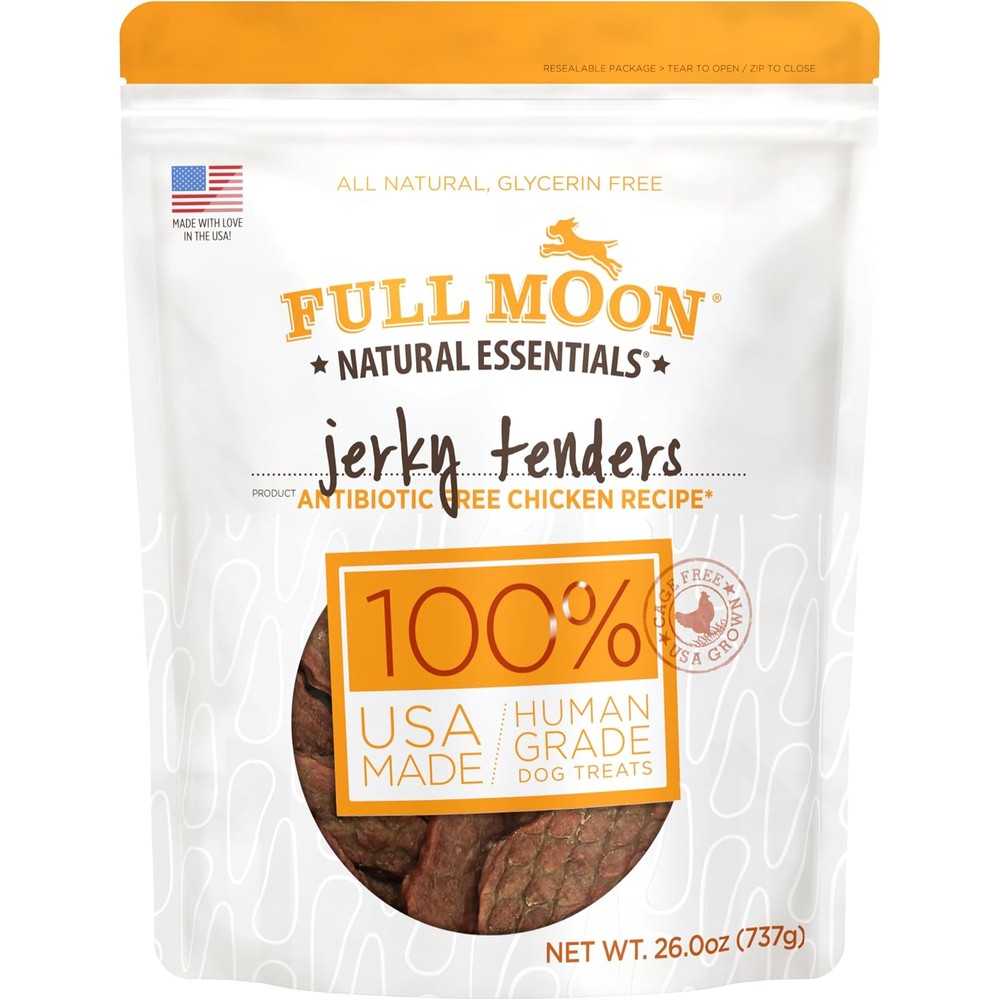 Full Moon Chicken Jerky Tenders All Natural Human Grade Dog Treats Made In USA 26 Ounces