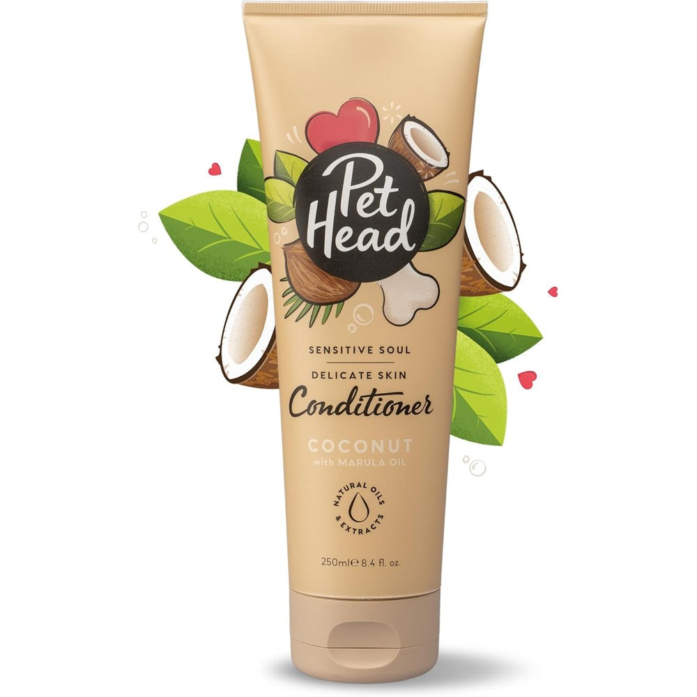 Pet Head Sensitive Soul Dog Conditioner Coconut Scent For Dogs With Sensitive Skin 250 ml