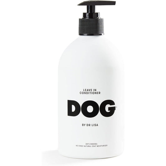 DOG by Dr. Lisa Leave-In Dog Conditioner with Coconut Oil Rose Water Chamomile Natural No Rinse Moisturizing Coat and Skin Treatment 16.9 Fluid Ounce