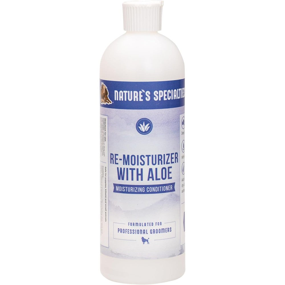 Nature's Specialties Aloe Remoisturizer Pet Conditioner for Dogs and Cats Professional Grade Skin and Coat Deep Conditioner Made in USA 16 Ounce