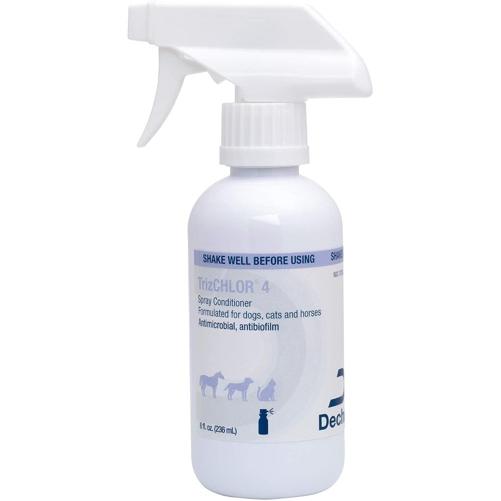 Dechra TrizCHLOR 4 Medicated Antimicrobial Spray Conditioner For Dogs Cats And Horses 8 Ounce