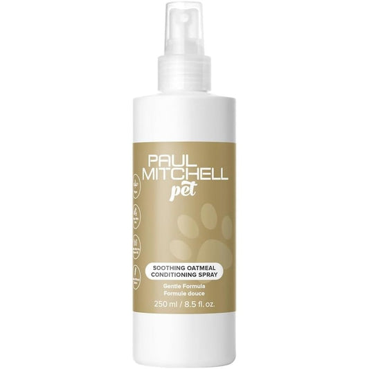 Paul Mitchell Pet Soothing Oatmeal Conditioning Spray Gentle Formula Grooming Leave In Spray For Dogs With Vitamin B5 And Oat Protein 8.5 Fluid Ounces