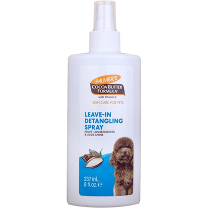 Palmer's For Pets Detangling And Conditioning Leave-In Spray Cocoa Butter No-Rinse Dematting Dog Conditioner Spray With Vitamin E Eight Fluid Ounces
