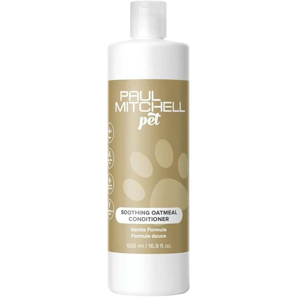Paul Mitchell Pet Soothing Oatmeal Conditioner Gentle Formula For Dogs And Cats With Sensitive Skin Softens And Detangles Fur 16.9 Fluid Ounces