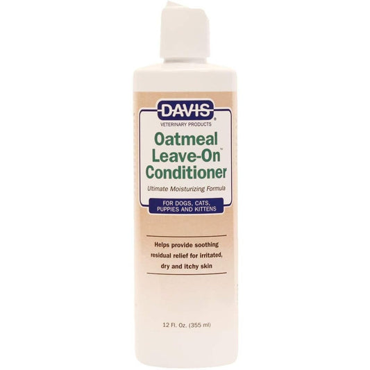 Davis Oatmeal Leave-On Dog and Cat Conditioner for Dry Irritated Skin, Light Apple Fragrance, 12 Ounce