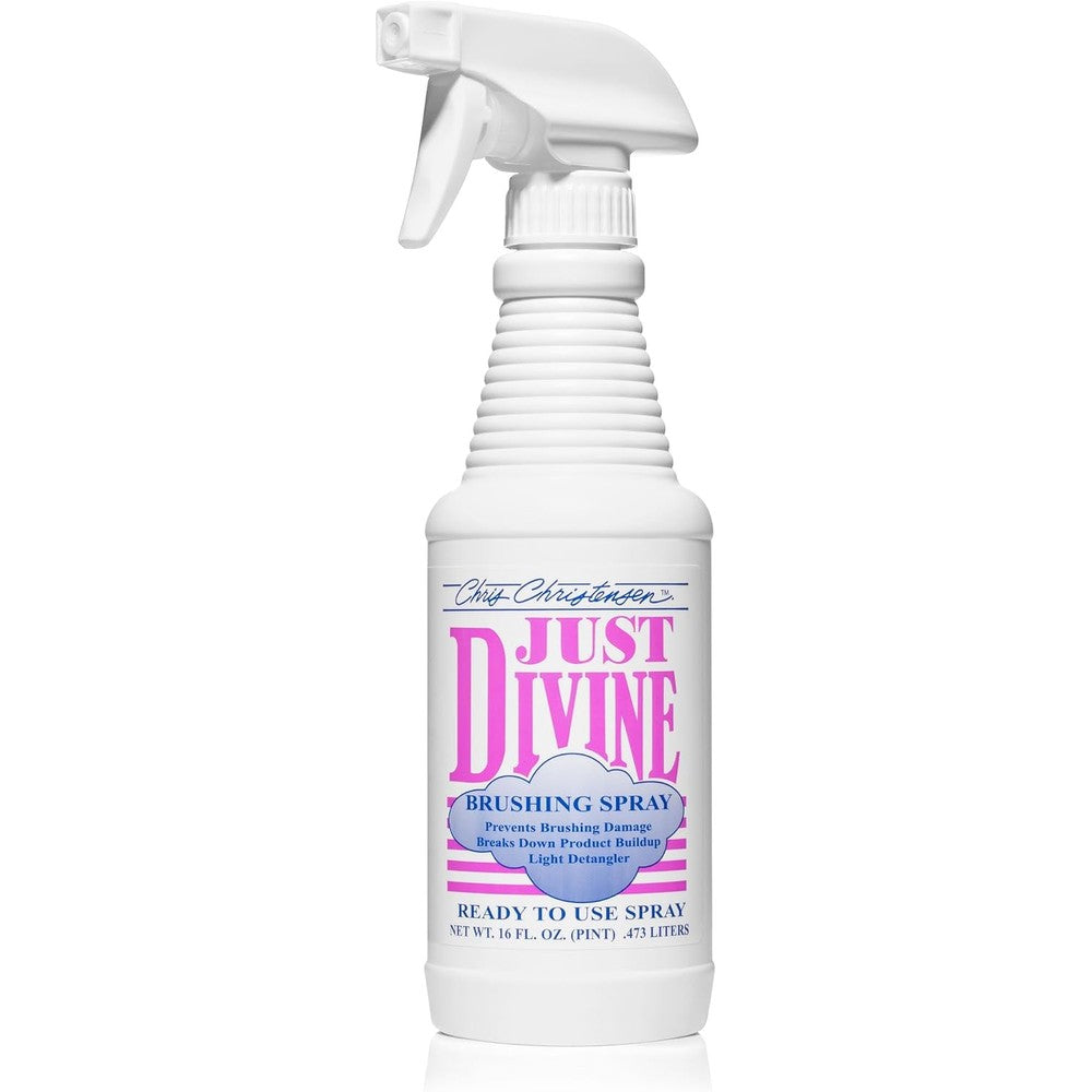 Chris Christensen Just Divine Dog Brushing Spray Ready To Use Anti Static Leave In Detangler For All Coat Types Sixteen Fluid Ounces