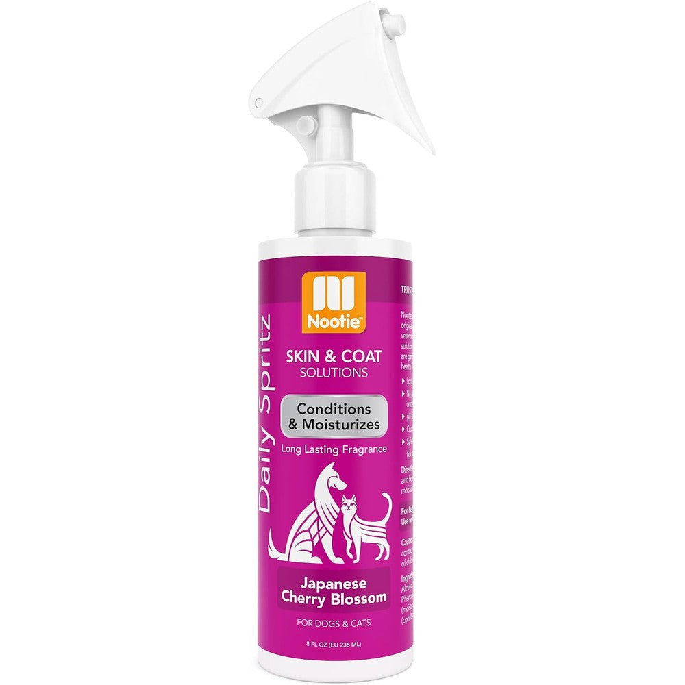 Nootie Japanese Cherry Blossom Daily Spritz Pet Conditioning Spray For Dogs And Cats Moisturizes Fur And Controls Shedding Eight Ounce
