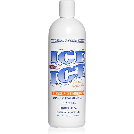 Chris Christensen Ice on Ice Detangling Dog Conditioner Professional Dematting and Moisturizing Formula for All Coat Types Imported USA 16 Ounce
