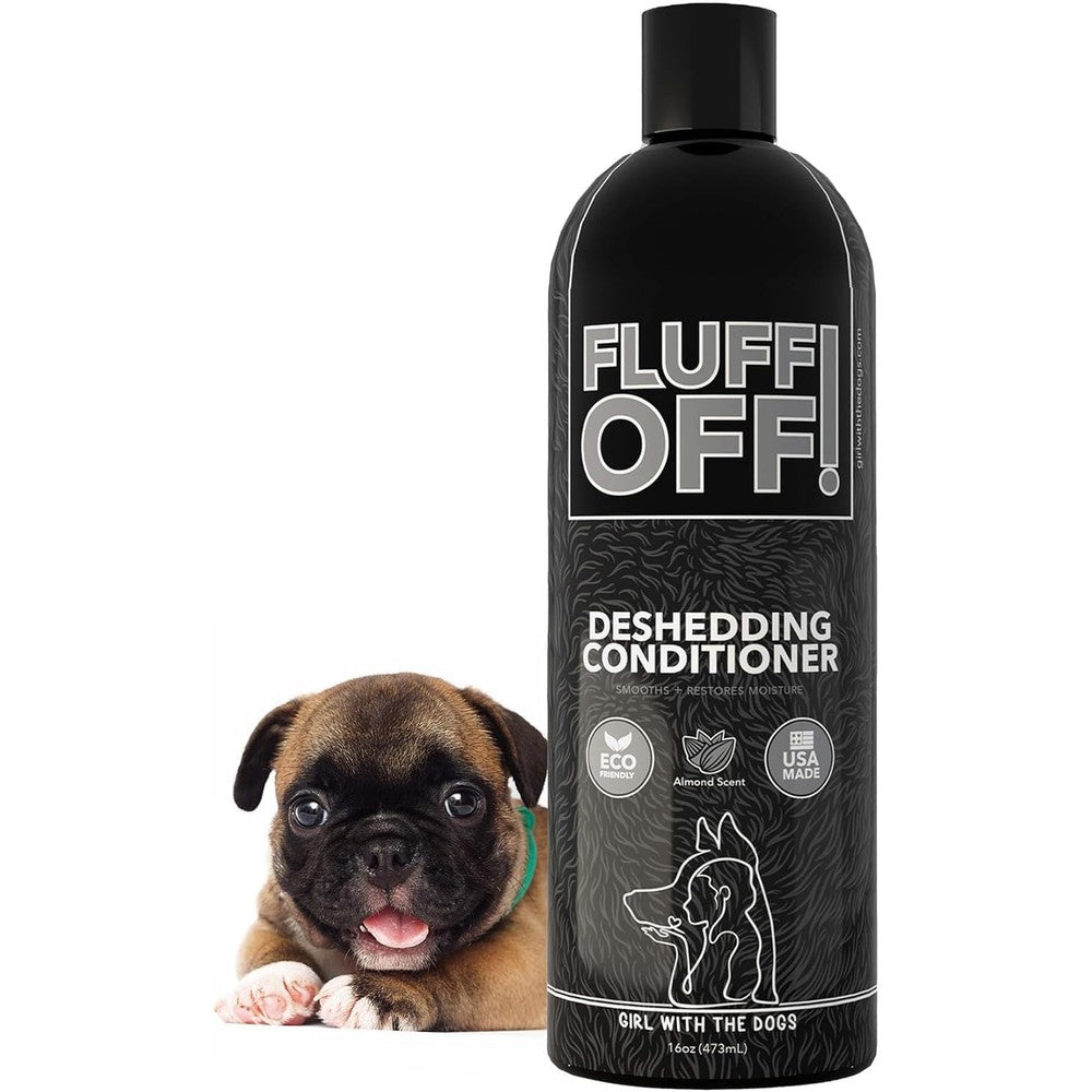 Girl With The Dogs Fluff Off Natural Deshedding Conditioner For Dogs And Cats Professional Formula Made In USA Sixteen Ounces