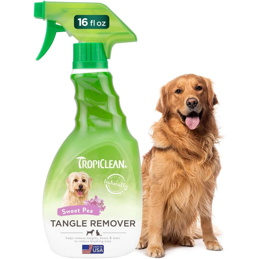 Tropiclean Tangle Remover Spray For Dogs And Cats Leave In Conditioner For Matted Fur And Knots 16 Fluid Ounce