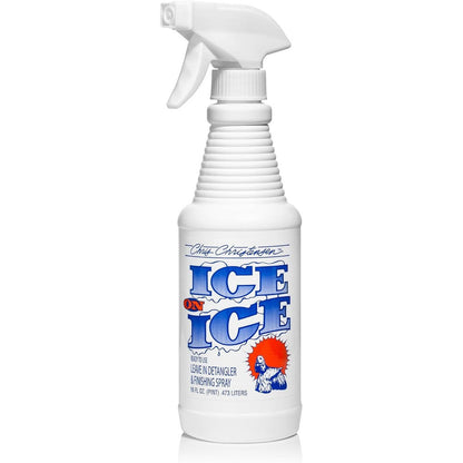 Chris Christensen Ice On Ice Detangler And Finishing Dog Spray Ready To Use Leave In Conditioner For All Coat Types 16 Ounce