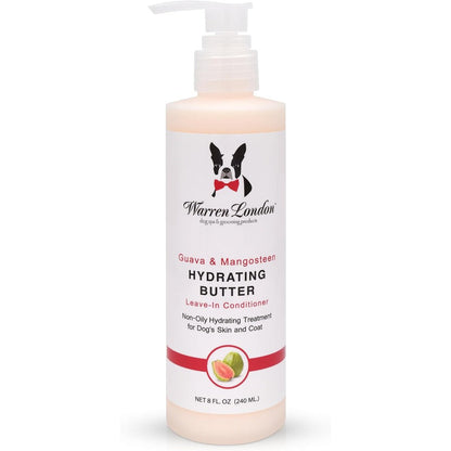 Warren London Hydrating Butter Leave In Dog Conditioner Lotion For Skin And Coat Detangler With Guava And Mango Scent Eight Fluid Ounces