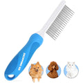 Shopping GD Detangling Pet Grooming Comb For Dogs And Cats With Dual Length Stainless Steel Teeth And Anti Slip Handle Blue Variant One Count