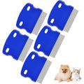 Brillirare 5 Pack Flea Lice Comb Set Stainless Steel Dog Cat Grooming Combs With Rounded Teeth Professional Pet Tear Stain Remover And Dematting Tool
