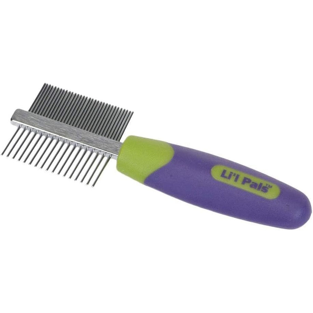 Coastal Pet Li'l Pals Double-Sided Dog Comb And Tick Flea Grooming Brush For Small Breeds And Puppies One Size