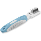 Pets First Professional Pet Mat Remover Dematting Tool For Grooming Cats And Dogs Stainless Steel Teeth Blue