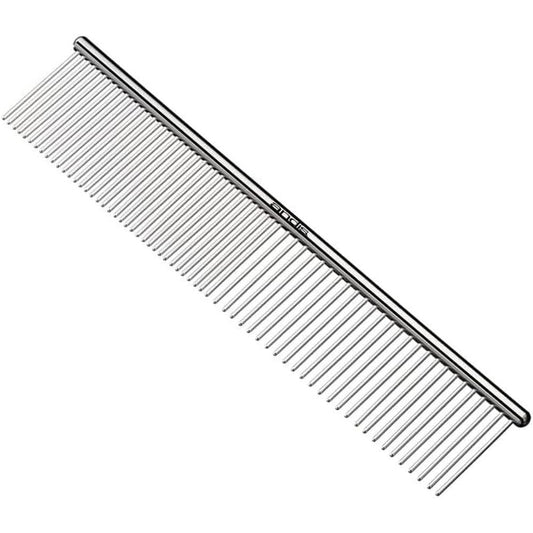 Andis 68550 Stainless Steel Pet Grooming Comb For Tangles Mats And Loose Hair Removal Seven Point Five Inch