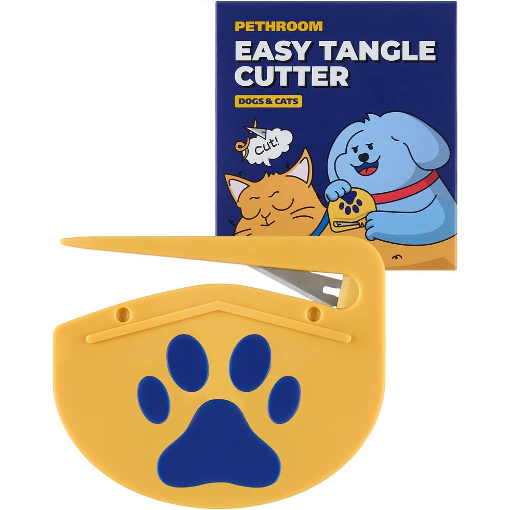 PETHROOM Easy Tangle Cutter And Matt Splitter For Dogs And Cats Professional Dematting Tool With Precision Steel Safety Blade