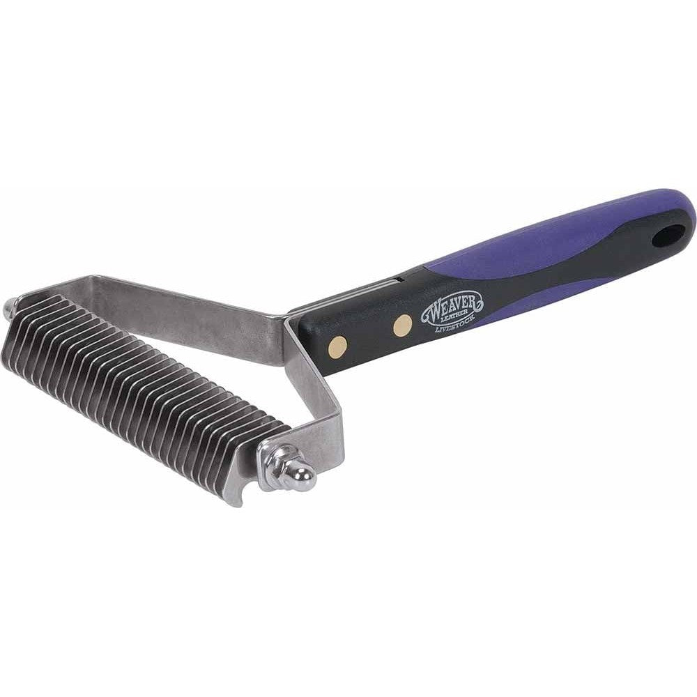 Weaver Leather Livestock Shedding Comb Original Version with Stainless Steel Teeth and Steel Y Frame 4 Inch Head 1 Count