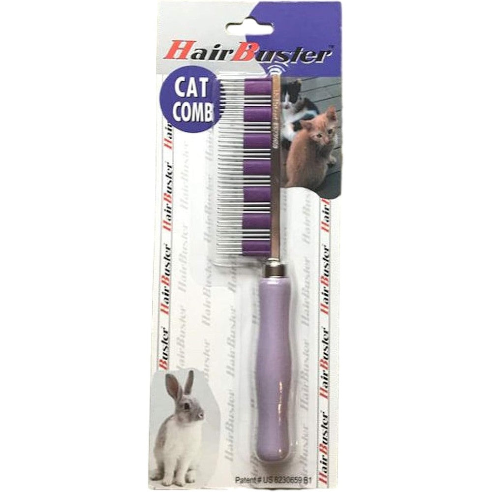 Bunny Gear The Original HairBuster Comb High Quality Carbon Steel DeShedding Tool For Rabbits Dogs And Cats One Count