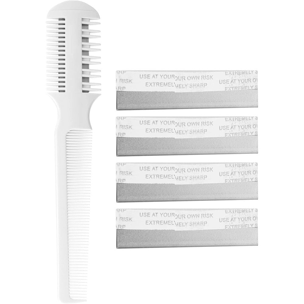 KooingTech 2 In 1 Pet Hair Thinning Comb With 5 Replacement Blades For Dogs And Cats Professional Grooming Tool