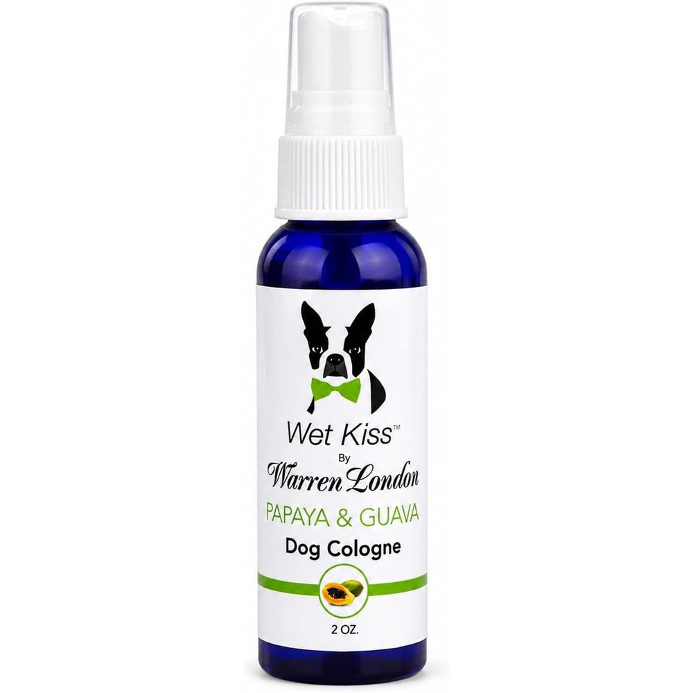 Warren London Wet Kiss Dog Cologne Long Lasting Deodorizing Spray For Odor Removal Papaya And Guava Scent 2 Ounce Bottle
