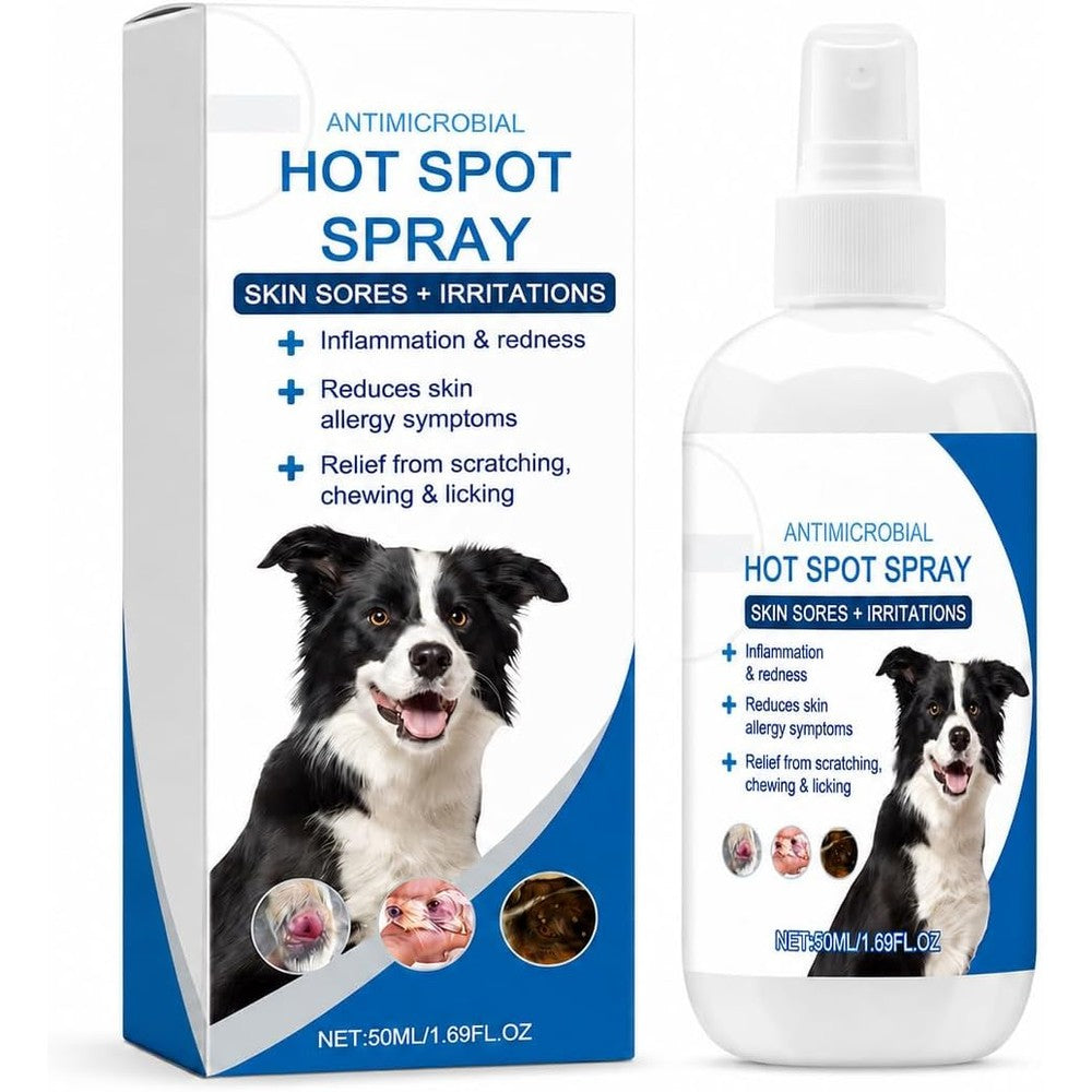 Cwdbbzj Hot Spot Spray For Dogs And Cats Gentle Itch Relief Silver Chloride Aloe And Urea Formula For Redness Irritation One Point Seven Fluid Ounces